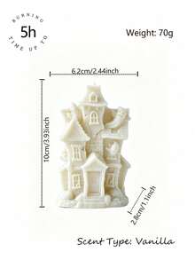 70g Ghost Castle/Ghost House Aroma Candle Halloween Dark Creative Atmosphere Ornament Horror Castle Styling Candle Niche Personalized Home Decoration Gift Ghost Festival Atmosphere Photography Props - Ghost Castle - View 8