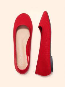 CUCCOO BASICS Women's Flat Shoes Fall Shoes - Red - View 5