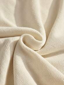 CLARA VERO Turtleneck Split Hem Cable Sweater, Loose Fit, Daily Or Cozy, Chunky Cable Knit, High Neck - White - View 8
