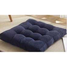1 Buah Alas Kursi Corduroy Besar 55cm, Bantal Lantai Tatami, Warna Polos, Persegi, Tebal, Berlapis - Bantalan kursi tebal persegi - View 11