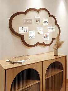 1PC Cloud Shaped Self Adhesive Felt Wall Sticker No Drill Creative Photo Display Memo Pin Board For Home Decor Study Living Room Dormitory Message Board - multicolor - View 6