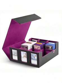 A Storage Box That Can Hold Over 1800 Commander Cards, With Card Collection And Display, A Display Window, And Various Sports And Game Cards. - View 11