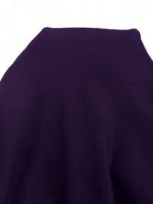 Aloruh Women's Spring/Summer Sexy Deep V-Neck Loose Top With Ruched Waist And Lace Patchwork T-Shirt - Purple - View 8