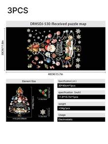 Stiker Kaca Statis Natal, Stiker Jendela yang Dapat Digunakan Kembali dengan Sarung Tangan Santa dan Pola Bola Salju, Stiker Dekorasi Liburan untuk Pintu, Lemari, dan Jendela - Beraneka warna - View 4