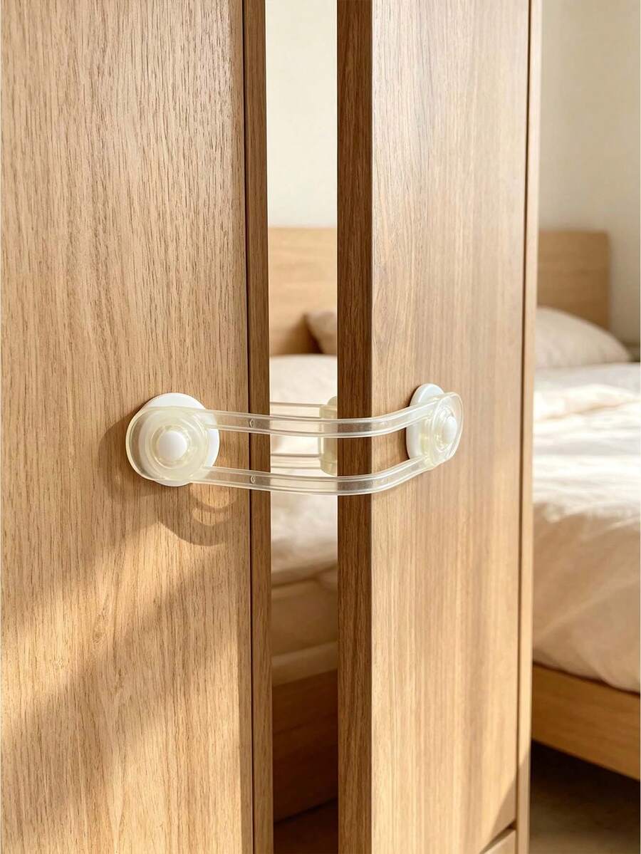 We Bare Bears X SHEIN 10PCS Transparent Soft Multi-Function Child Safety Lock - Clear - View 1