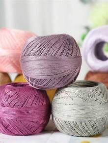 1 Pc Silk Lace Yarn, Fine Soft Smooth Thread For Summer Crochet, Ideal For Knitting Short-Sleeved Dresses, Tops, And DIY Handmade Projects, Lightweight Breathable, Perfect For Craft Lovers - White - View 4