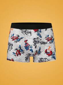 Notgurli Transformers X SHEIN 1pc Men's Diamond Print Square Boxer Briefs - Multicolor - View 1
