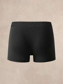 EverLounge Men's Letter Print Casual Daily Boxer Briefs 3-Pack - Black - View 5