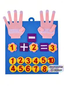 1 buah 2 buah Papan Hitung Matematika Angka Jari - Alat Pendidikan Pembelajaran Awal untuk Mengajarkan Perkembangan Intelektual, Perlengkapan Kembali ke Sekolah - biru - View 1