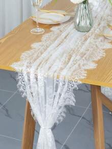 Taplak Meja Boho Berhiaskan Renda – Kain Tipis Berongga, Dekorasi Serbaguna untuk Dalam dan Luar Ruangan untuk Pesta Pernikahan, Acara Bridal Shower, dan Rumah. - Berbagai gaya - View 4