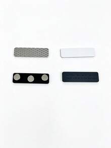 4件/10件/15件 磁性名牌,釹磁鐵扣件 ID 名牌,磁性胸章夾,適用於員工名牌 - 黑色 - 查看 6