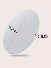 Car Mount Magnetic Attraction Magnetic Sheet Circular Patch 5-Piece Set - Silver - View 2