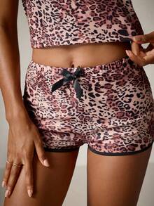 DreamPoppy Leopard Print Camisole Women's Pajama Set - Multicolor - View 8