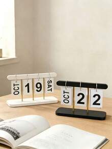 Minimalist Flip Page Desktop Calendar Nordic Creative Perpetual Daily Appropriate For Living Room Dining Table Coffee Table Office Desk Etc Reusable Flip Calendar Desktop Accessories New Home Decor Back-To-School Summer - I - View 9