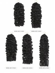 Boho Braids Miracle Knot Human Crochet Hair In 100% Remy Feather Line Crochet Hair Braids Salon Silky Seamless Invisible Natural Black Burmese Curl Miracle Knots Feather Crochet Human Hair Braiding Micro Pre Looped Crochet Human Hair Burmese Curly Extensions - Natural Black - View 3