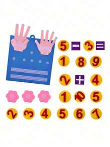 1 buah 2 buah Papan Hitung Matematika Angka Jari - Alat Pendidikan Pembelajaran Awal untuk Mengajarkan Perkembangan Intelektual, Perlengkapan Kembali ke Sekolah - biru - View 4