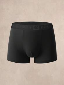 EverLounge Men's Letter Print Casual Daily Boxer Briefs 3-Pack - Black - View 4