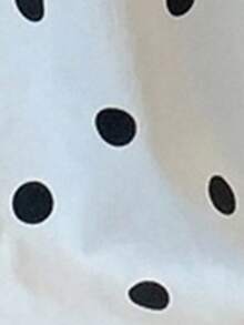 DAZY 女款波點口袋鈕扣休閒日常直筒牛仔褲 - 白色 - 查看 7