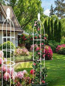 2/3/4layer Sturdy Multi-Tier Iron Trellis, Suitable For Climbing Roses, Clematis, Jasmine And Other Vines, Rust-Resistant Iron Trellis For Garden, Yard, Patio, Porch, Supporting Decorative Climbing Plants - Shelf - View 6
