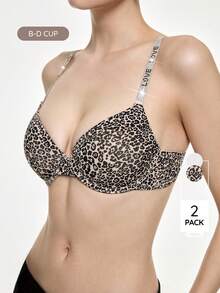 Bralution Women's Sexy Fashionable Comfortable Elegant Rhinestone Bra Versatile - Multicolor - View 3