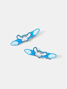 HELLO KITTY AND FRIENDS | SHEIN 4Pcs Cute Blue Wings Cartoon Anime Decorative Hairpin Use Daily Cos - Multicolor - View 6