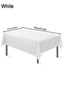 1 Piece Colorful Plastic Rectangular Tablecloth Waterproof Oil Proof Pink White Blue For Wedding Picnic Birthday Easter Holiday Kitchen Home Decor Party Gift Bridal Graduation Bachelorette Celebration Outdoor Indoor Dining Table Cover Housewarming - Multicolor - View 3