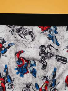Notgurli Transformers X SHEIN 1pc Men's Diamond Print Square Boxer Briefs - Multicolor - View 3