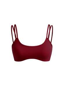 SHEIN Cheerettes 2件組女款素色休閒日常細肩帶運動內衣 - 彩色 - 查看 9