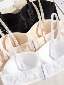 Strapless Non-Slip Camisole Bra For Girls, Detachable Strap, Versatile, Suitable For Students & Teenagers Fall Winter - Multicolor - View 4
