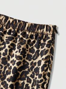 Firerie Plus Size Leopard Print Fashionable Long Skirt For Vacation - Multicolor - View 5