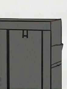1 buah Rak Penyimpanan Lemari Pakaian Portabel - Mudah Dirakit, Kapasitas Besar, Rangka Logam, Rak Kain Non-Anyaman, Desain Minimalis Hitam, Cocok untuk Penyimpanan Kamar Tidur dan Lorong | Lemari Pakaian Modern | Lemari Pakaian Rangka Logam - Beraneka warna - View 10