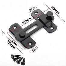 2 Packs 180 Degree Flip Barn Door Latch, Stainless Steel Sliding Door Lock, Black Privacy Gate Latch For Barn Door, Pet Door, Bathroom, Garage, Window - multicolor - View 4