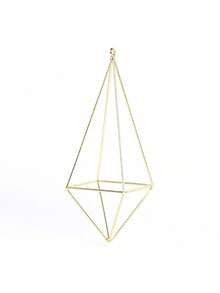 1PC Lightweight Durable Rustproof Iron Triangular Geometric Cube Hanging Planter With Rope For Indoor Outdoor Home Garden Office Balcony Study Living Room Valentine Wedding Holiday Party Decor Modern Farmhouse Style Wall Hanging Gift - Multicolor - View 12