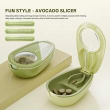 Portable Pill Splitter, Tablet Cutter For Dividing Pills Into Halves With Storage Compartment - multicolor - View 2