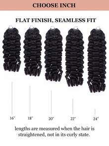 Boho Braids Deep Curly And Body Curly Two Styles Remy 100% Human Hair Pre-Separated Crochet Hair Extensions Feather Hair Bone Natural Black - SNatural - View 5