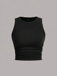 SHEIN EZwear 多色針織女款修身背心 - 彩色 - 查看 5