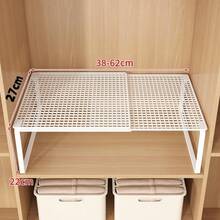 Extensible Vertical Wardrobe Storage Rack - Adjustable Height Space Saver For Clothes & Shoes. Sturdy & Easy To Install Closet Organizer. Simple Design Home Organization System For Household Storage. - Multicolor - View 9