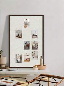 1PC 40x60cm Self-Adhesive Felt Photo Display Board, Wall Mounted Picture Collage Pin Board For Photos, Notes, Artwork, Home Office Classroom Decor, Easy DIY Installation, No Drilling Needed, Removable Wall Decor Panel - multicolor - View 8