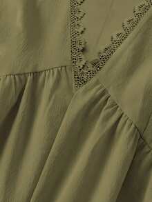 Women's Woven Casual Women's Wide-Leg Summer One-Piece Pants - Green - View 3
