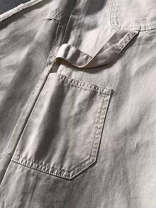 ROMWE MEN Men's Double Waistband Wide Leg Casual Denim Jeans With Pockets - Apricot - View 7