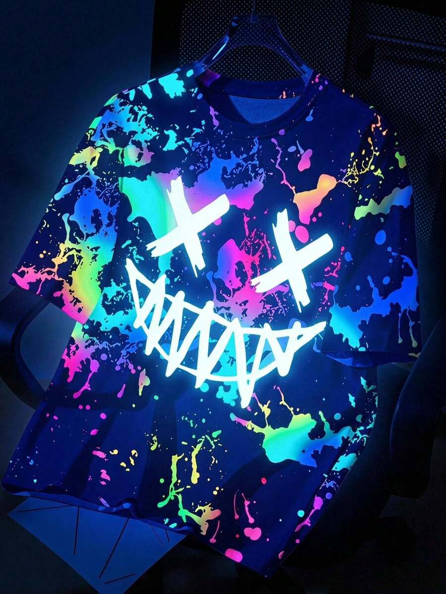 Kids Tween Boy Casual Comfortable Fashion Minimalist Crew Neck Short Sleeve T-Shirt - Multicolor - View 1