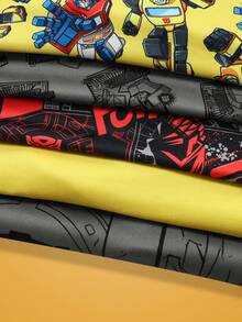 Notgurli Transformers X SHEIN 5pcs/Set Men's Manga Print Boxer Briefs - Multicolor - View 3