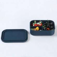 Hộp đựng thực phẩm silicone mới dùng được trong lò vi sóng, hộp bảo quản thực phẩm giòn nhiều ngăn - Nhiều màu - Xem 5