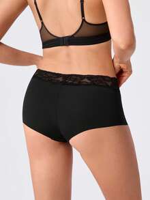 Loungeista 5pcs/Pack Women Lace Patchwork Seamless High Elasticity Cooling Briefs - Mixed color - View 2