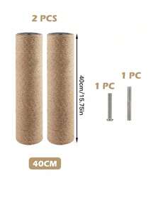 2 postes de reemplazo de árbol para gatos de cuerda de sisal, materiales DIY de cuerda de sisal amarilla para postes rascadores de gatos - Amarillo - Ver 12