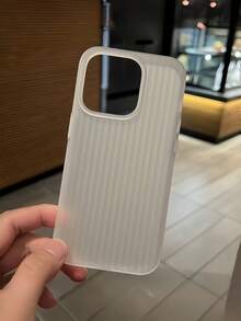 1件半透明磨砂波浪紋手機殼，相容 iPhone 16 Pro，簡約設計，配軟 TPU 緩衝邊框，防刮耐磨，薄型貼合，適合男士、女士與青少年，日常商務與旅行禮物 - 白色 - 查看 5