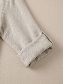 Zayélia Women's Woven Casual Daily Commuting Summer Blouse - Apricot - View 4