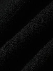 FRIFUL Cardigan Wanita Model Korea Baru untuk Awal Musim Gugur, Motif Patchwork, Bagian Bawah Berbahan Jala Transparan dengan Belahan di Bagian Depan. - Hitam - View 14