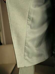 MOTF PREMIUM WOMEN'S ELEGANT MIX & MATCH COWL NECK OVERCOAT - Green - View 8