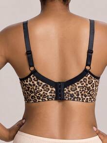Bare Chapter 1pc Lace Patchwork Plus Size Wireless Bra - Multicolor - View 2